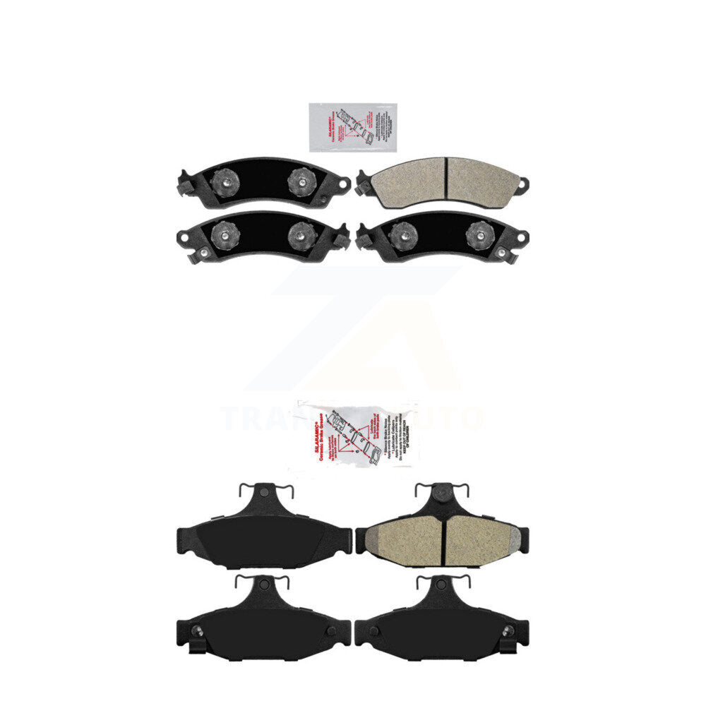 Semi-Metallic Disc Brake Pads Front Rear Kit For Chevrolet Corvette Camaro
