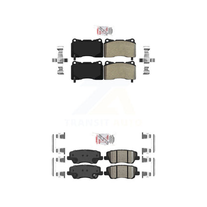Semi-Metallic Ceramic Disc Brake Pads Front Rear Kit For Cadillac ATS CTS