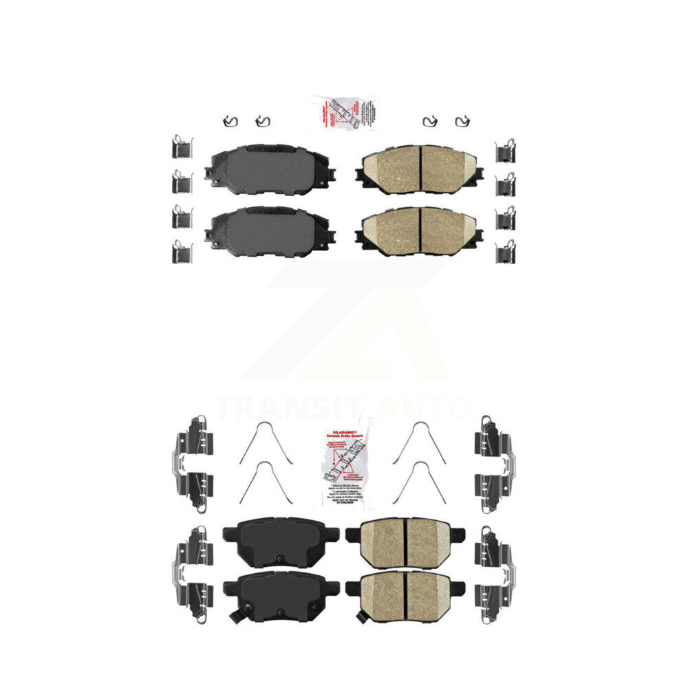 Ceramic Disc Brake Pads Front Rear Kit For Toyota Matrix Pontiac Vibe Scion iM