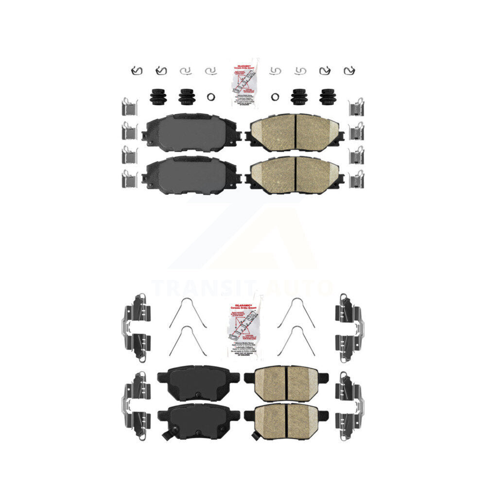 Ceramic Disc Brake Pads Front Rear Kit For Toyota Matrix Pontiac Vibe Scion iM
