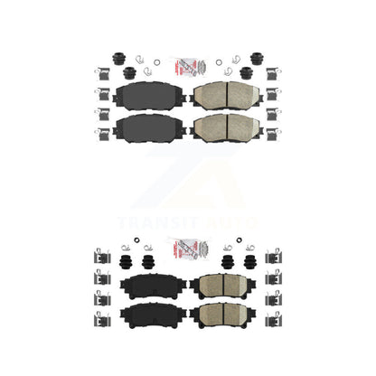 Ceramic Disc Brake Pads Front Rear Kit For 2012-2018 Toyota Prius V