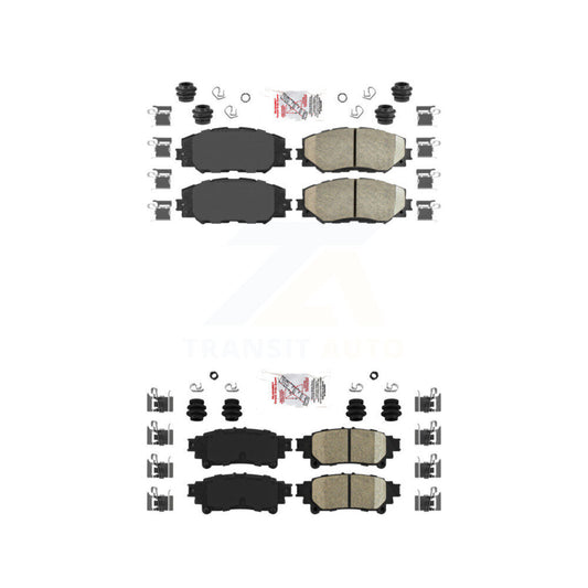 Ceramic Disc Brake Pads Front Rear Kit For 2012-2018 Toyota Prius V