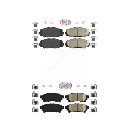 Ceramic Disc Brake Pads Front Rear Kit For 2012-2018 Toyota Prius V