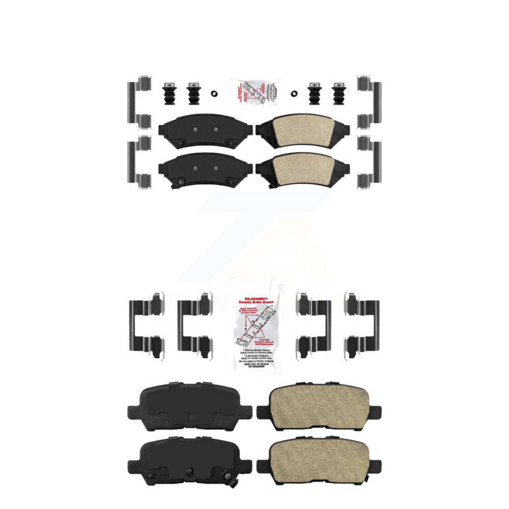 Ceramic Disc Brake Pads Front Rear Kit For Buick LaCrosse Pontiac Grand Prix