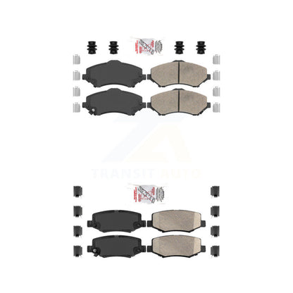 Ceramic Disc Brake Pads Front Rear Kit For Jeep Wrangler Liberty JK Dodge Nitro