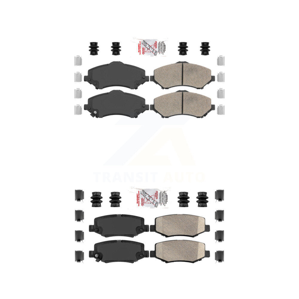 Ceramic Disc Brake Pads Front Rear Kit For Jeep Wrangler Liberty JK Dodge Nitro