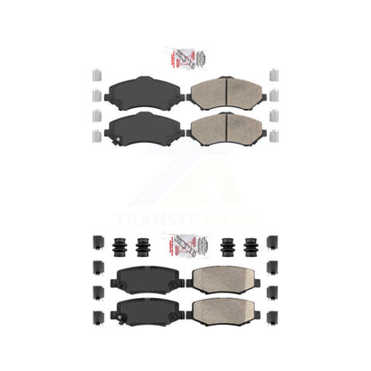 Ceramic Disc Brake Pads Front Rear Kit For Jeep Wrangler Liberty JK Dodge Nitro