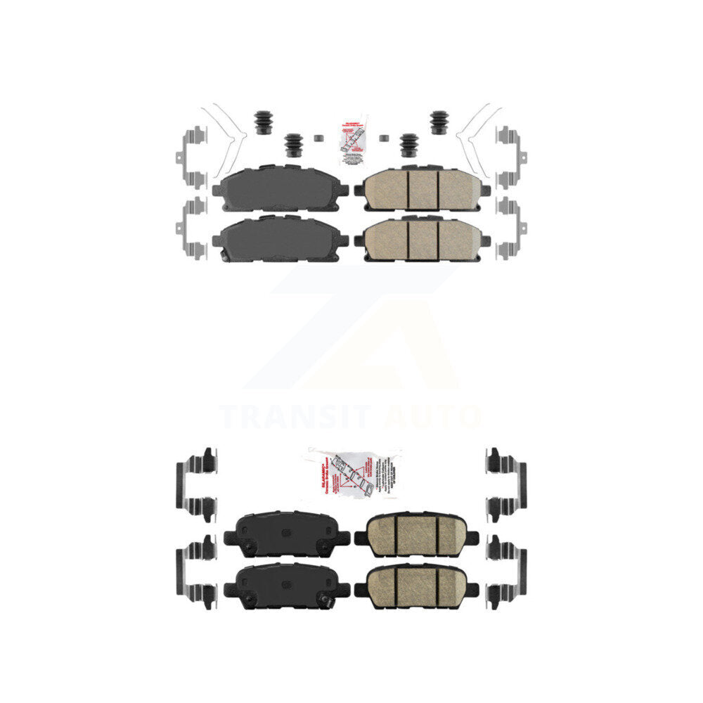Ceramic Disc Brake Pads Front Rear Kit For 2011-2017 Nissan Quest