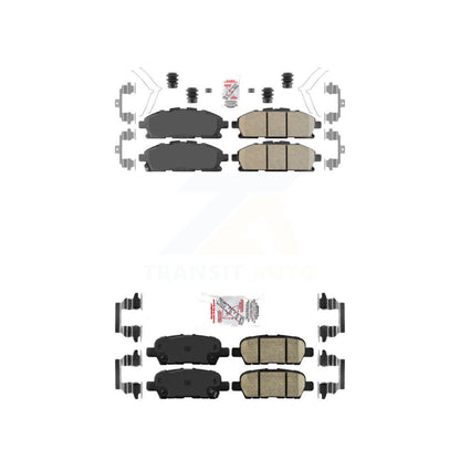 Ceramic Disc Brake Pads Front Rear Kit For 2011-2017 Nissan Quest
