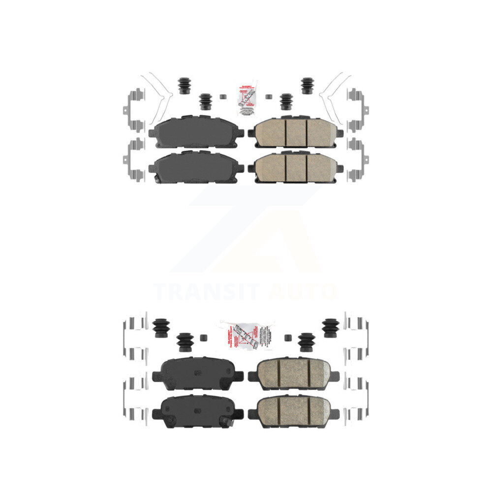 Ceramic Disc Brake Pads Front Rear Kit For 2011-2017 Nissan Quest