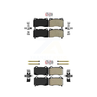 Semi-Metallic Disc Brake Pads Front Rear Kit For Tesla X Cadillac CTS S STS