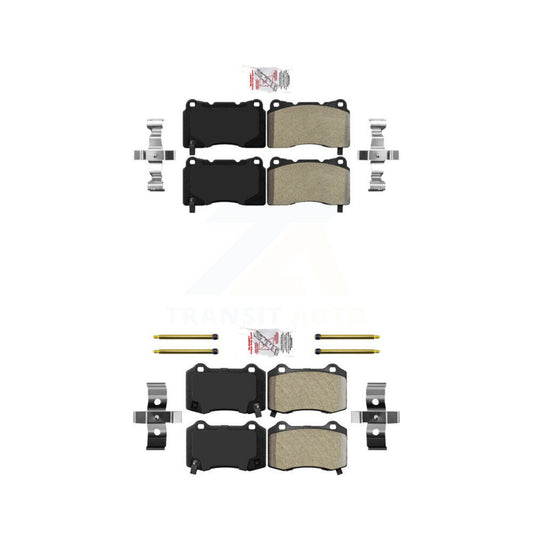 Semi-Metallic Disc Brake Pads Front Rear Kit For Tesla X Cadillac CTS S STS