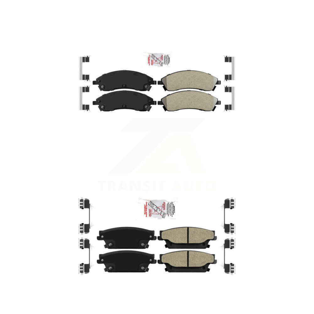 Semi-Metallic Disc Brake Pads Front Rear Kit For Cadillac CTS SRX STS