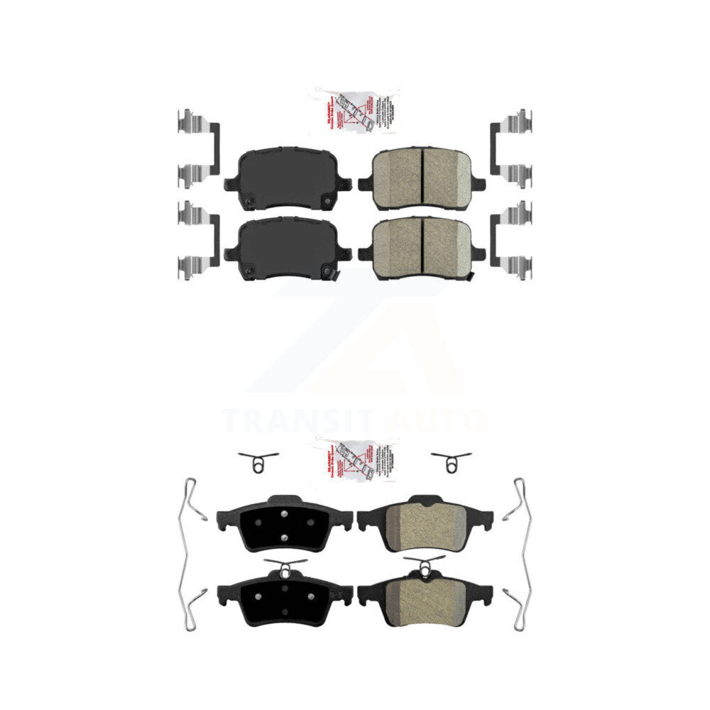 Ceramic Semi-Metallic Disc Brake Pads Front Rear Kit For Pontiac Solstice Saturn