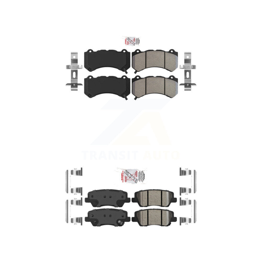 Semi-Metallic Ceramic Disc Brake Pads Front Rear Kit For Cadillac CTS