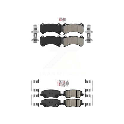 Semi-Metallic Ceramic Disc Brake Pads Front Rear Kit For Cadillac CTS