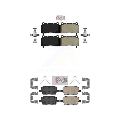 Semi-Metallic Ceramic Disc Brake Pads Front Rear Kit For Chevrolet Camaro CT6