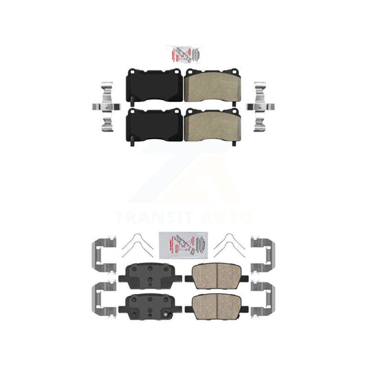 Semi-Metallic Ceramic Disc Brake Pads Front Rear Kit For Chevrolet Camaro CT6