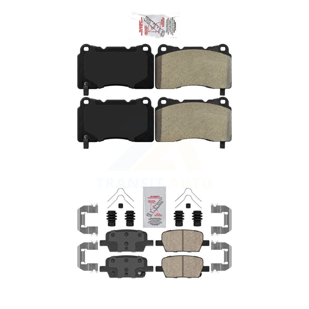 Semi-Metallic Ceramic Disc Brake Pads Front Rear Kit For Chevrolet Camaro CT6