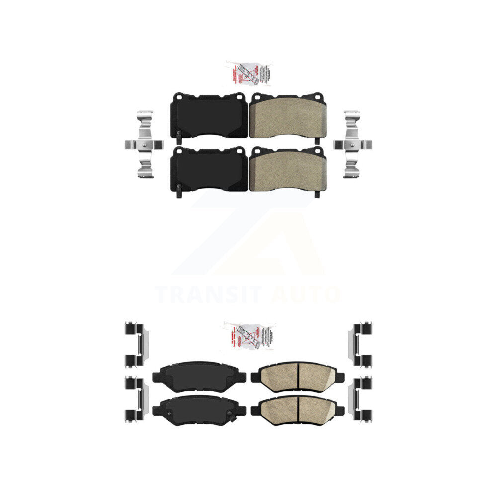 Semi-Metallic Ceramic Disc Brake Pads Front Rear Kit For Cadillac CTS