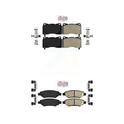 Semi-Metallic Ceramic Disc Brake Pads Front Rear Kit For Cadillac CTS