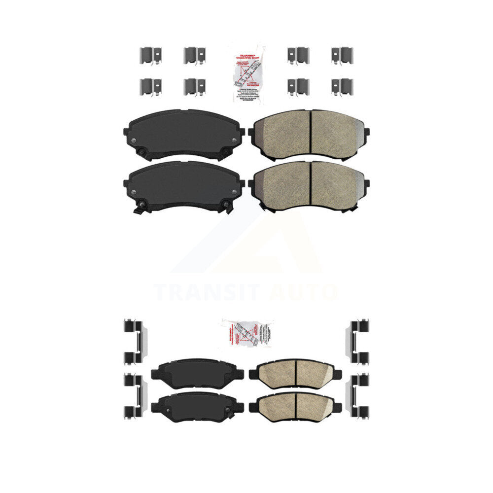 Semi-Metallic Ceramic Disc Brake Pads Front Rear Kit For Cadillac CTS