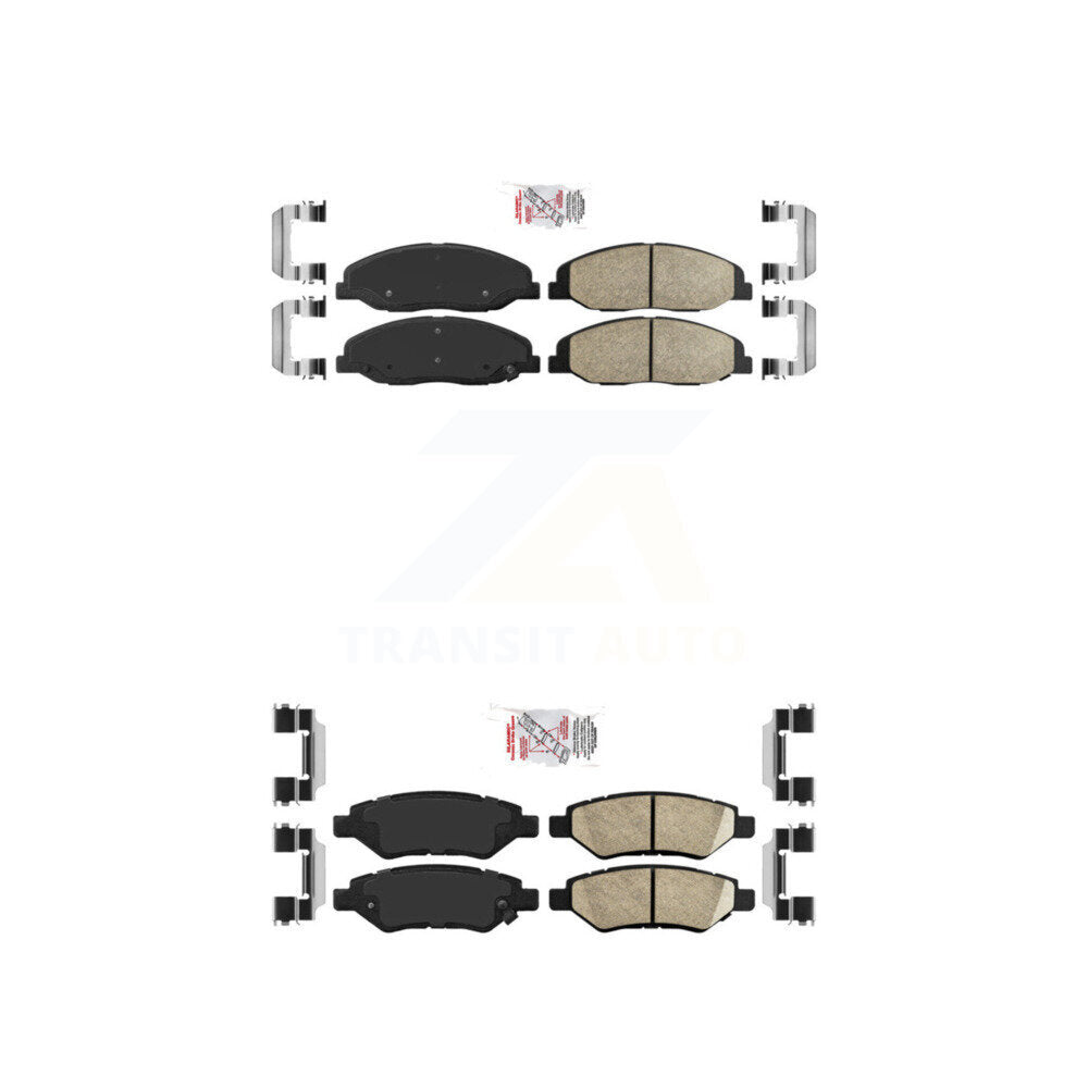 Ceramic Disc Brake Pads Front Rear Kit For Cadillac CTS