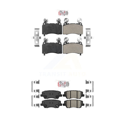 Semi-Metallic Ceramic Disc Brake Pads Front Rear Kit For Cadillac CTS
