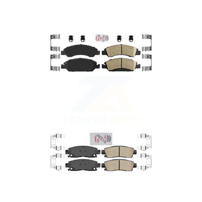 Ceramic Disc Brake Pads Front Rear Kit For Cadillac XTS
