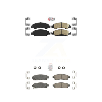 Ceramic Disc Brake Pads Front Rear Kit For Cadillac XTS