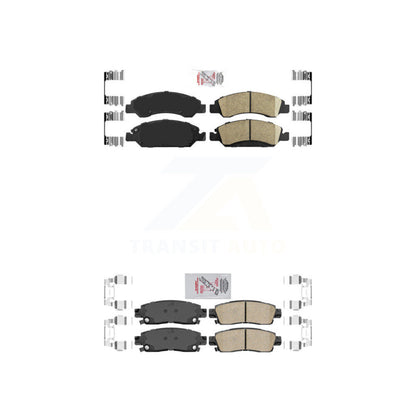 Ceramic Disc Brake Pads Front Rear Kit For Cadillac XTS