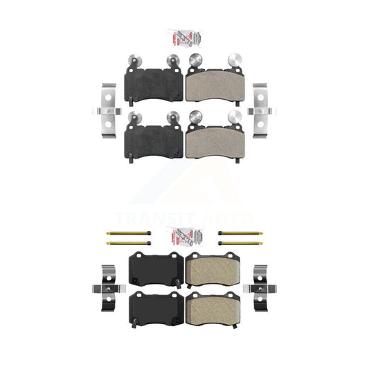 Semi-Metallic Disc Brake Pads Front Rear Kit For Chevrolet Camaro SS