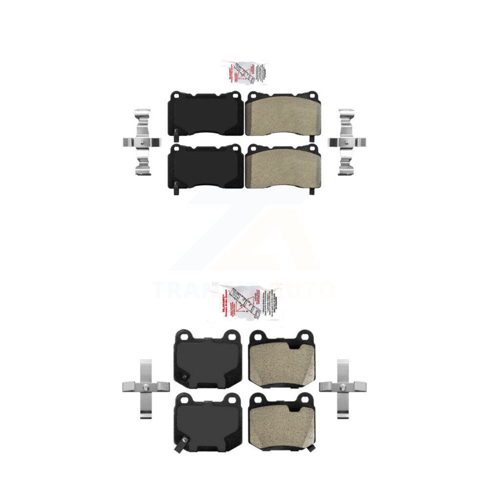 Semi-Metallic Disc Brake Pads Front Rear Kit For Subaru Impreza Mitsubishi WRX