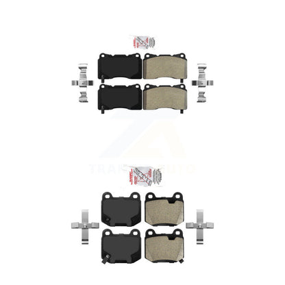 Semi-Metallic Disc Brake Pads Front Rear Kit For Subaru Impreza Mitsubishi WRX