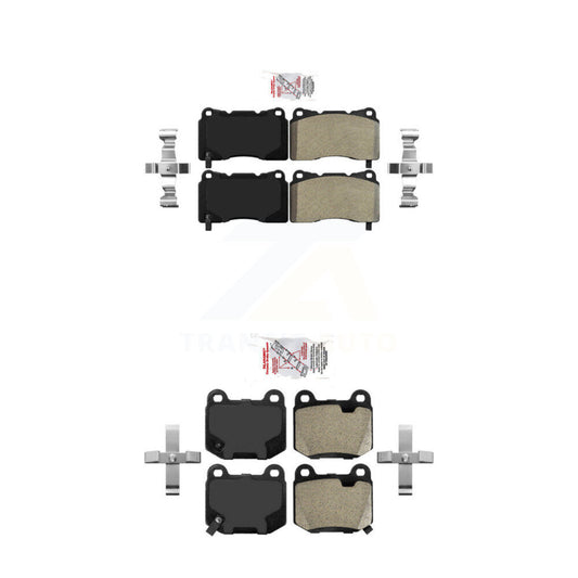 Semi-Metallic Disc Brake Pads Front Rear Kit For Subaru Impreza Mitsubishi WRX