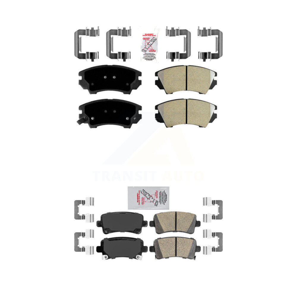 Semi-Metallic Ceramic Disc Brake Pads Front Rear Kit For Saab 9-5