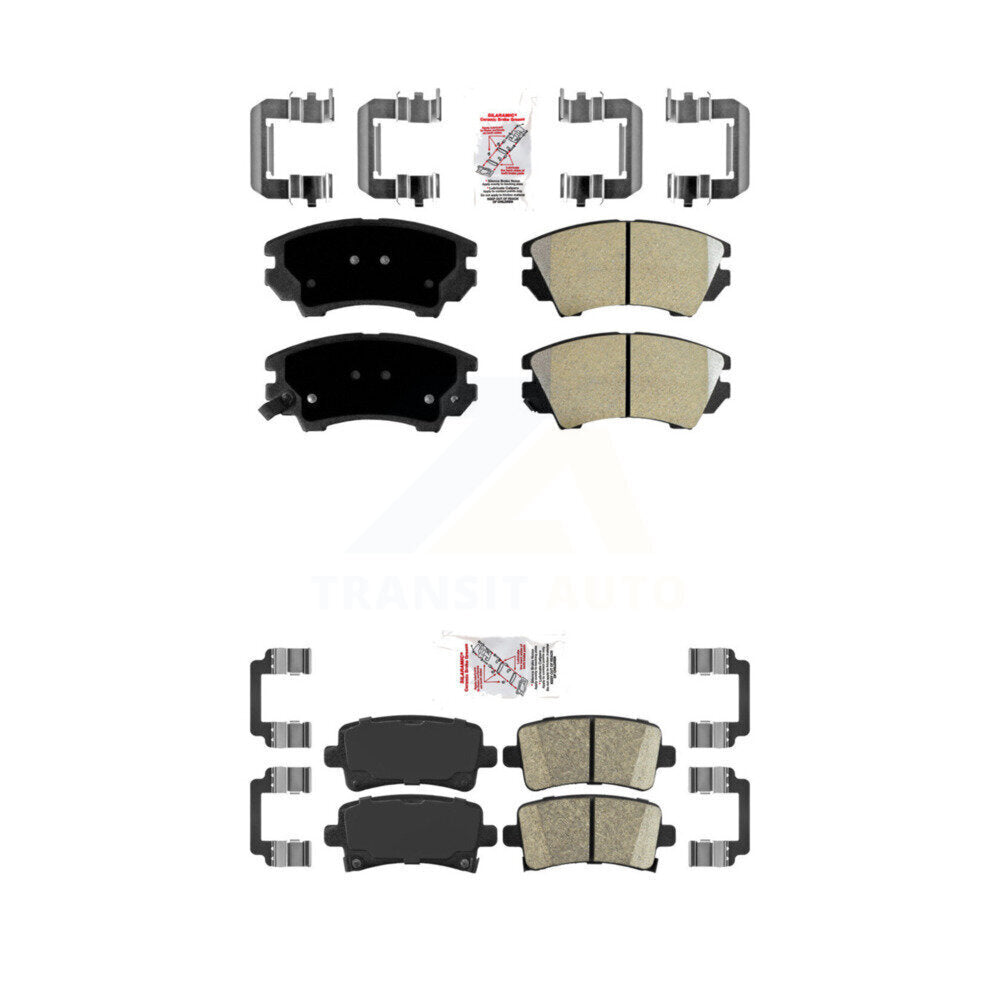 Semi-Metallic Ceramic Disc Brake Pads Front Rear Kit For Saab 9-5