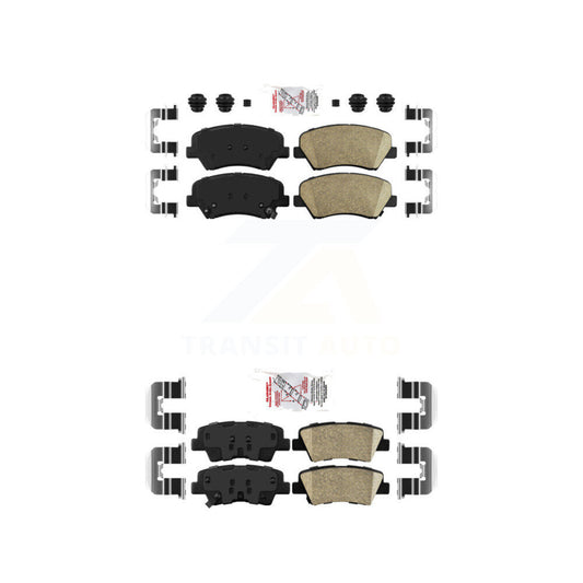 Ceramic Disc Brake Pads Front Rear Kit For Hyundai Elantra Accent Kia Rio GT