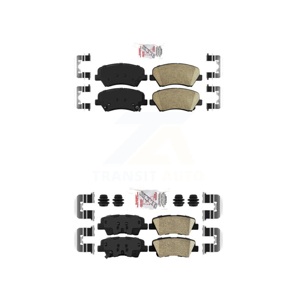 Ceramic Disc Brake Pads Front Rear Kit For Hyundai Elantra Accent Kia Rio GT