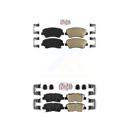Ceramic Disc Brake Pads Front Rear Kit For Hyundai Elantra Accent Kia Rio GT