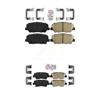 Ceramic Disc Brake Pads Front Rear Kit For 2013-2015 Kia Optima Hyundai Veloster