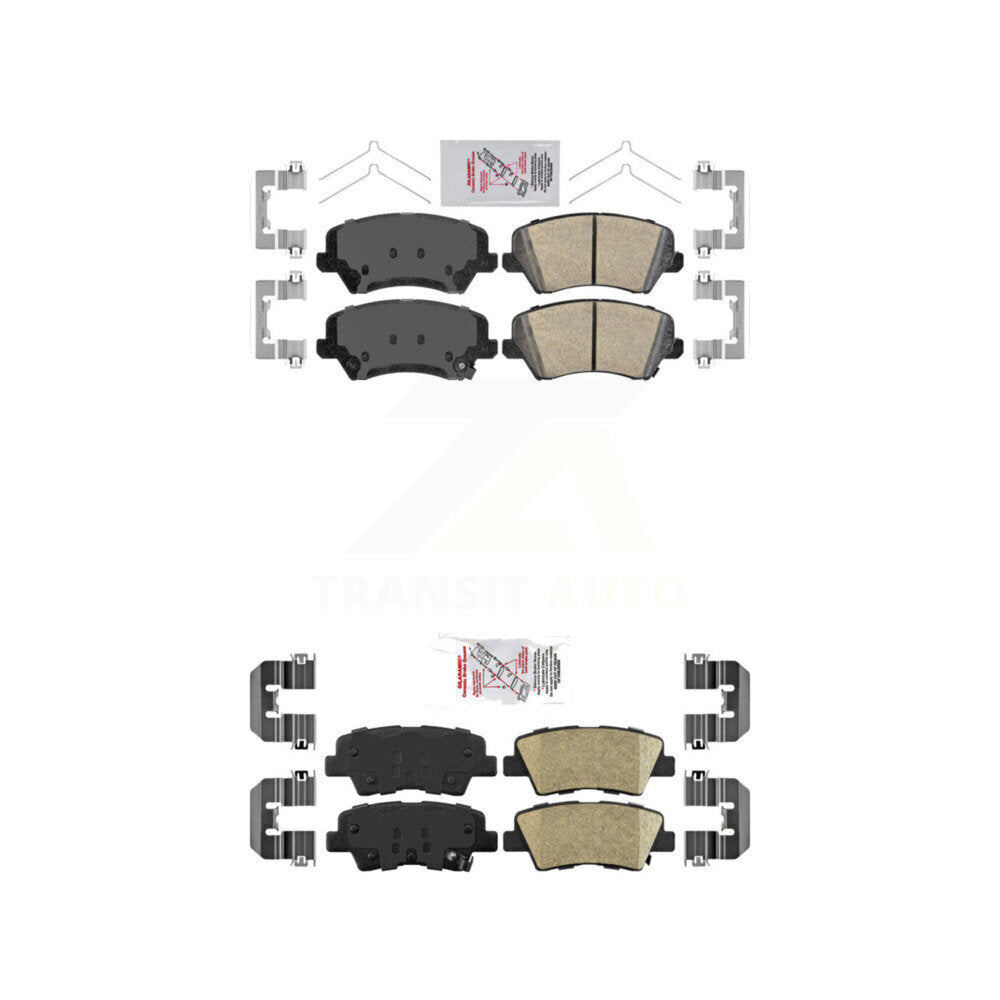 Ceramic Disc Brake Pads Front Rear Kit For Kia Forte Hyundai Veloster Forte5 GT