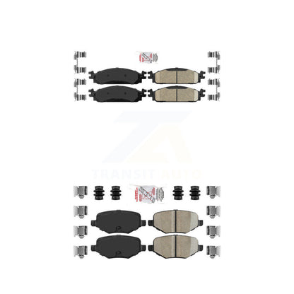 Ceramic Disc Brake Pads Front Rear Kit For 2009-2010 Lincoln MKS
