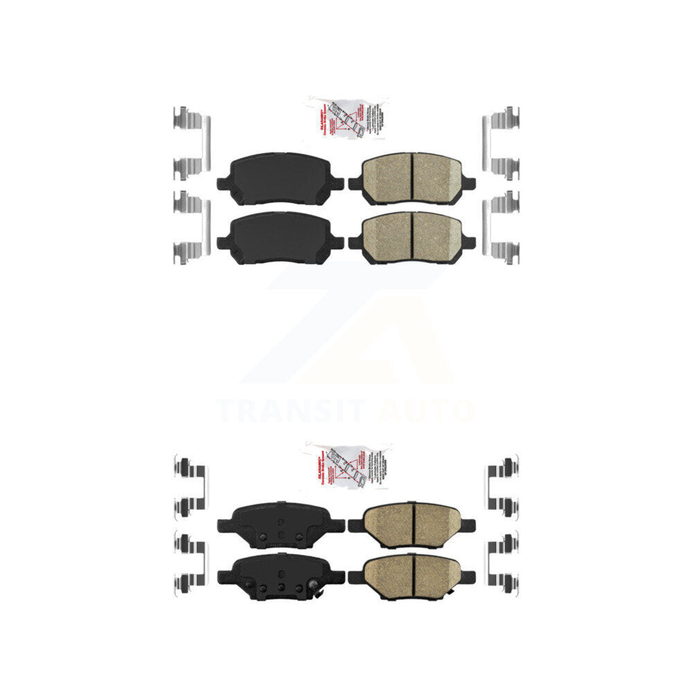 Ceramic Disc Brake Pads Front Rear Kit For Pontiac G5 Pursuit