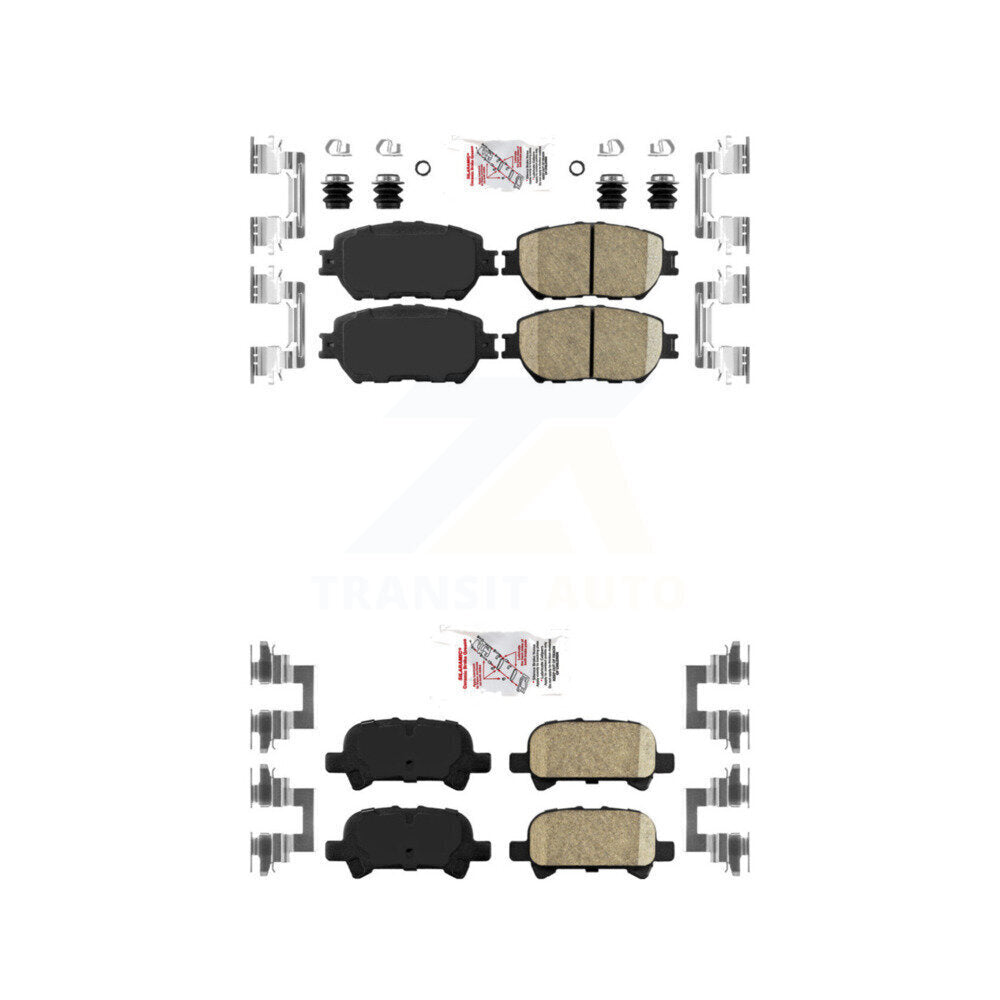 Ceramic Disc Brake Pads Front Rear Kit For Toyota Camry