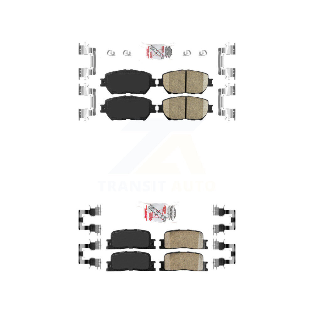 Ceramic Disc Brake Pads Front Rear Kit For Toyota Camry