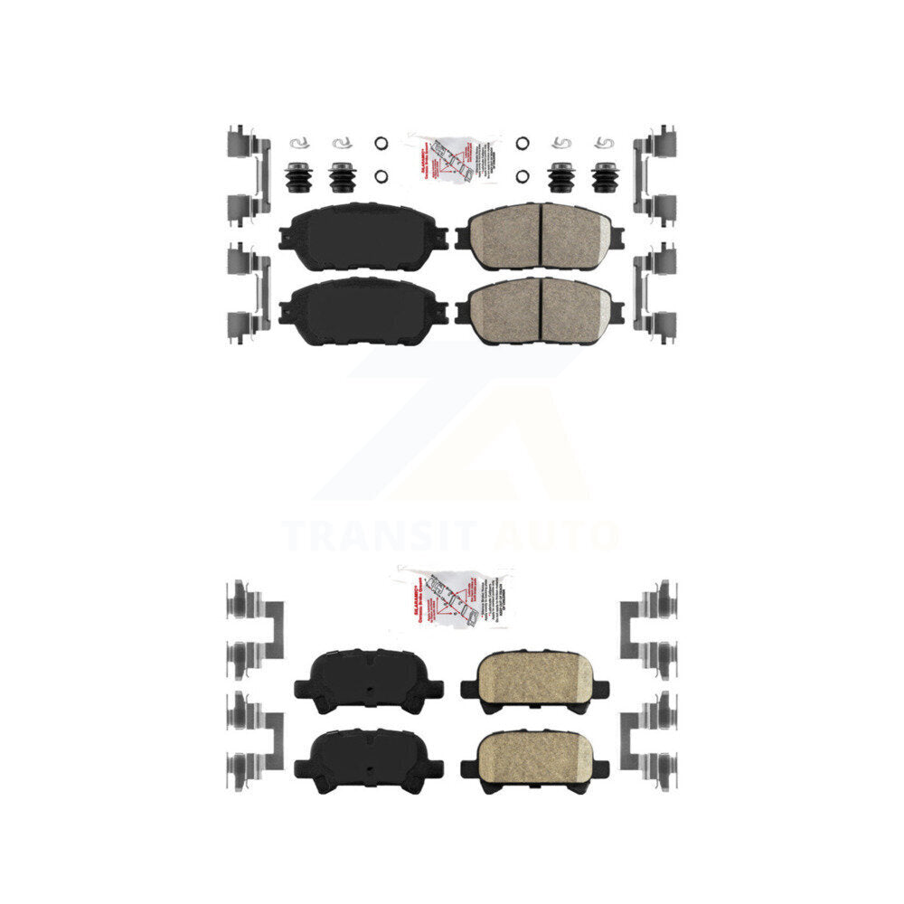 Ceramic Disc Brake Pads Front Rear Kit For Toyota Camry Solara Avalon