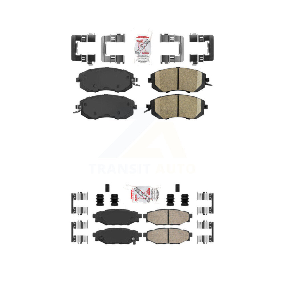 Ceramic Disc Brake Pads Front Rear Kit For Subaru Forester Impreza XV Crosstrek