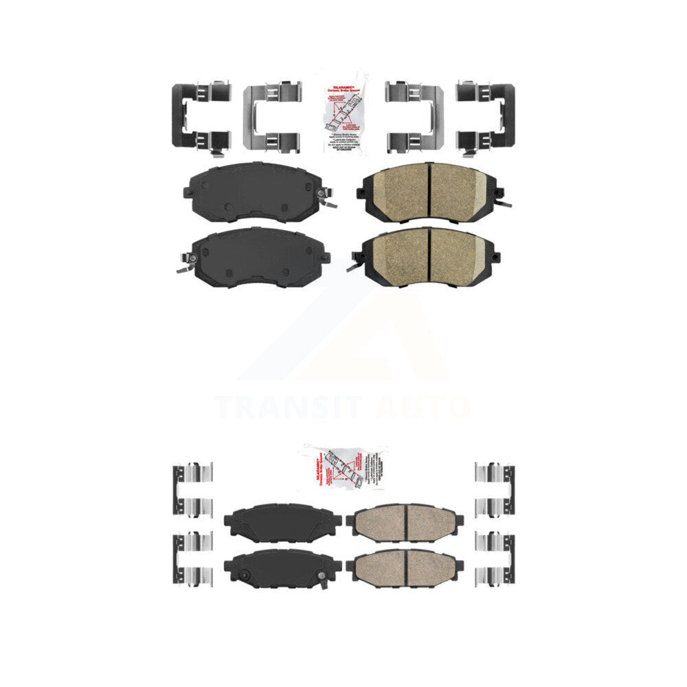 Ceramic Disc Brake Pads Front Rear Kit For Subaru Forester Impreza XV Crosstrek
