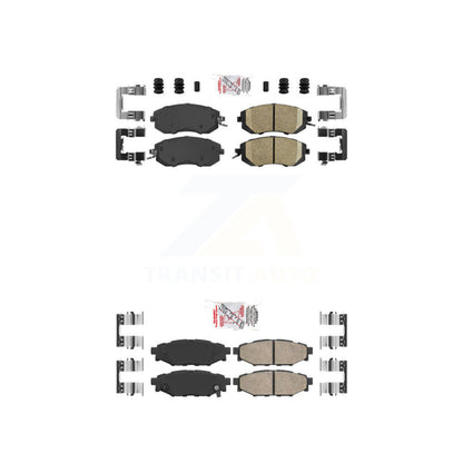 Ceramic Disc Brake Pads Front Rear Kit For Subaru Forester Impreza XV Crosstrek
